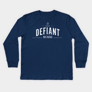 U.S.S. Defiant Kids Long Sleeve T-Shirt